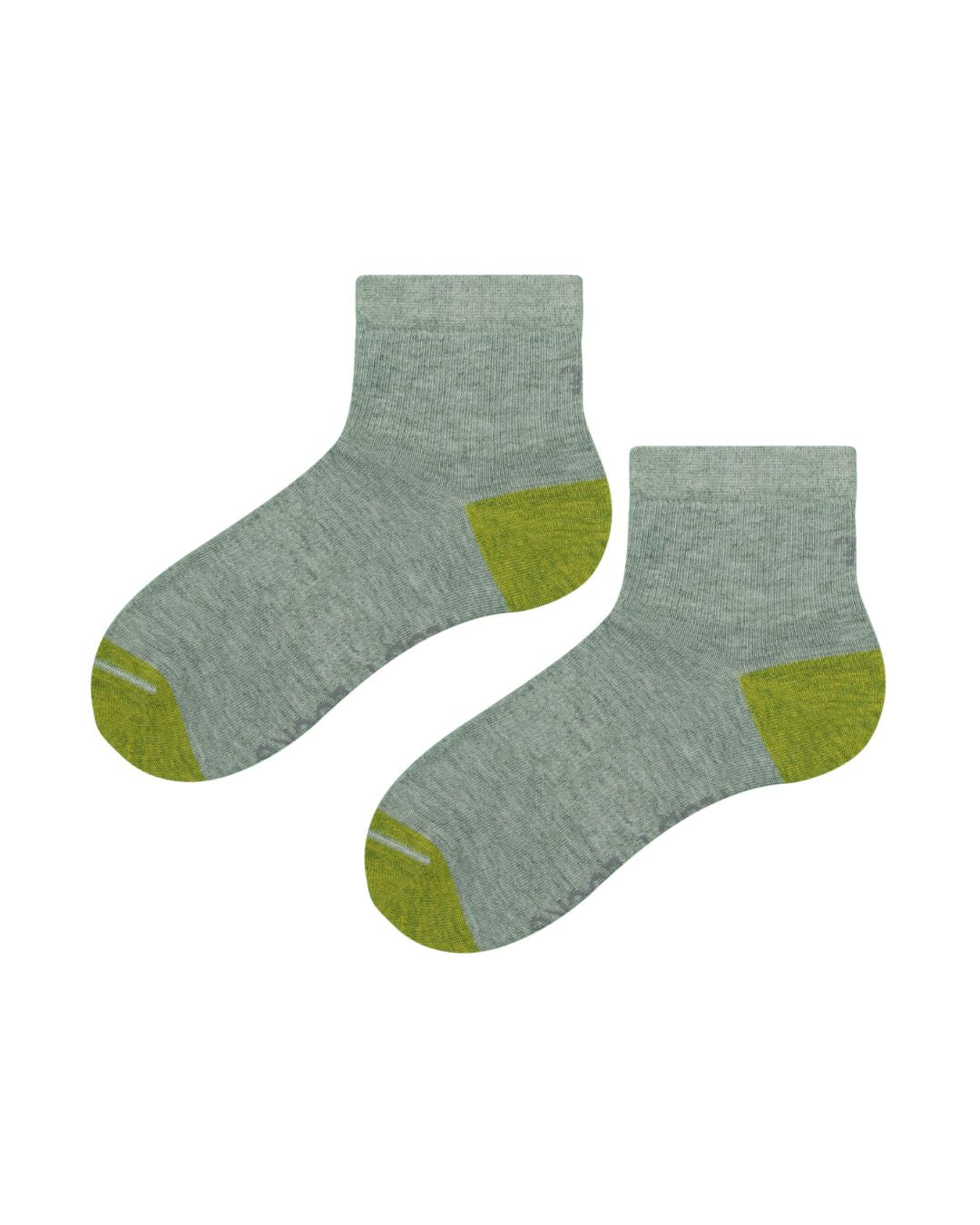 Green quarter length sock. Sport sock, athletic sock, ankle length sock