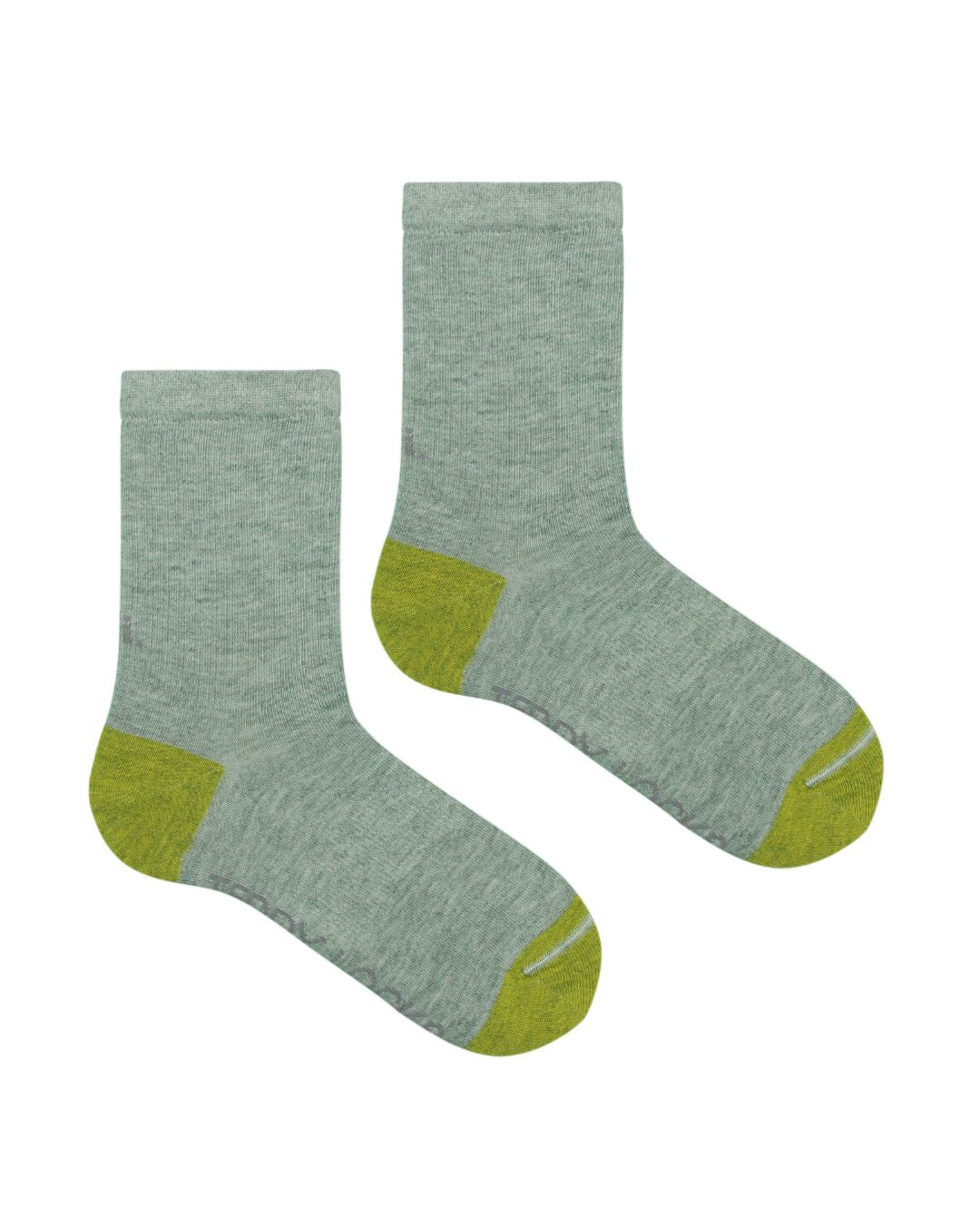 Seagrass green moss green ribbed crew sock. Sport sock, athletic sock, welly sock