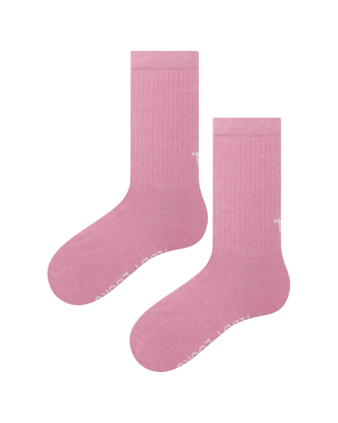 Ecofriendly pink everyday boot socks with seamless toes and arch support