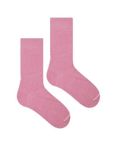 Pink everyday crew socks with seamless toes