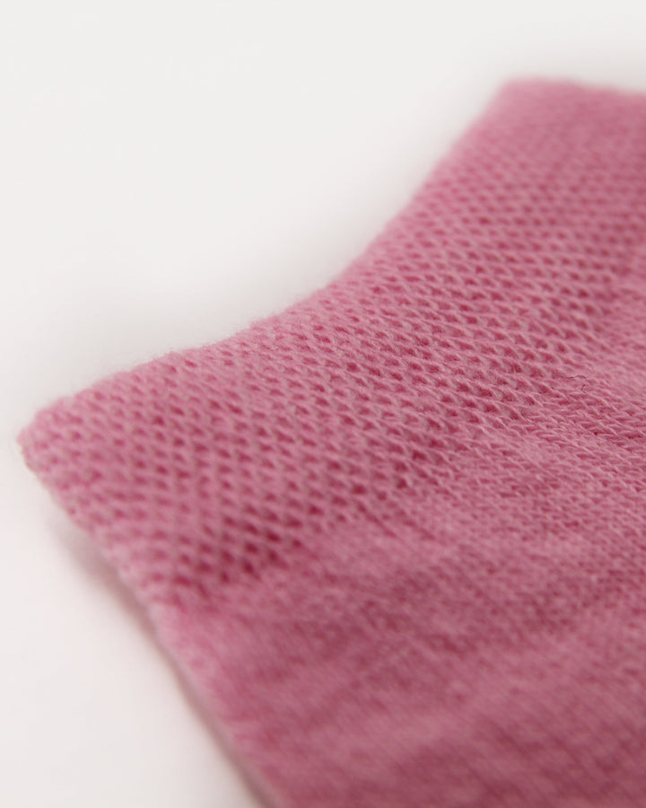Ecofriendly pink trainer socks for running