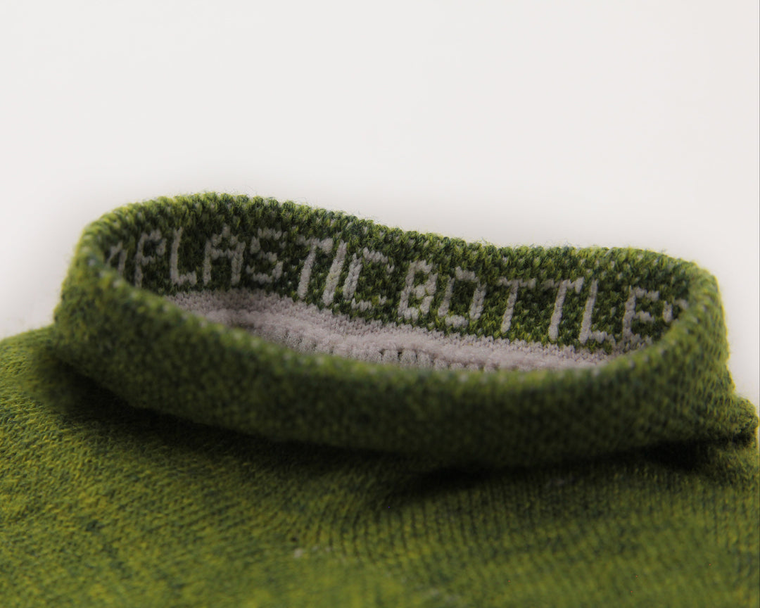Eco-friendly trainer socks made from recycled plastic bottles