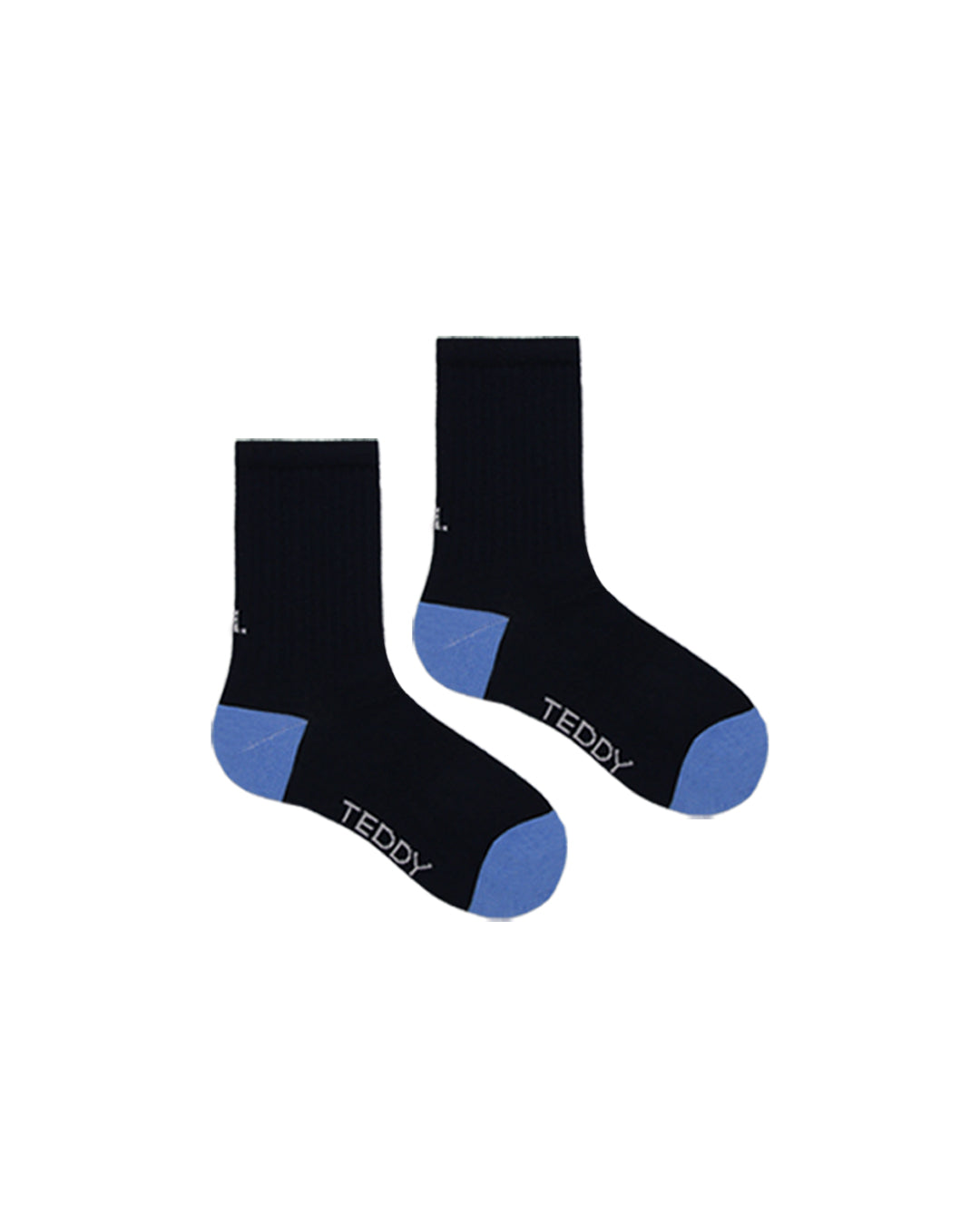 Navy & blue ribbed crew socks size small
