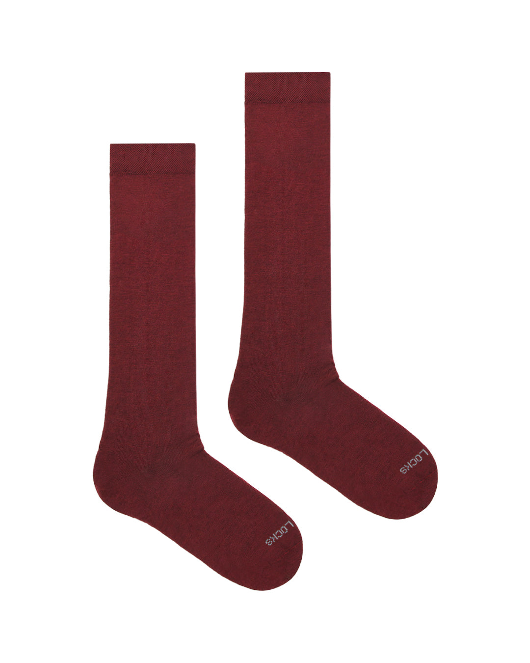 Pair of Burgundy knee high socks from Teddy Locks