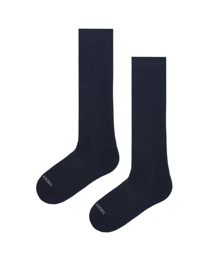 Pair of navy knee high socks from Teddy Locks
