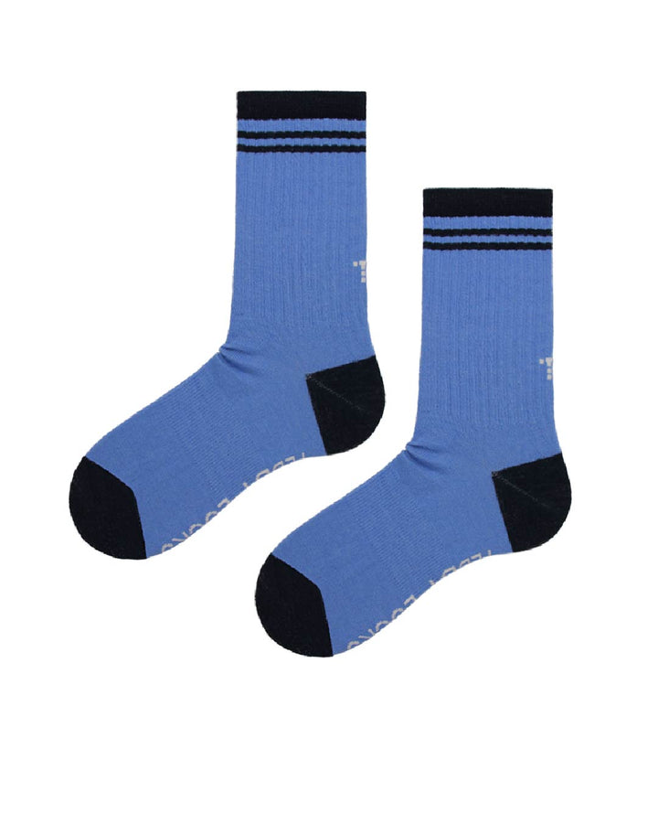 Pair of blue socks with navy accents from Teddy Locks