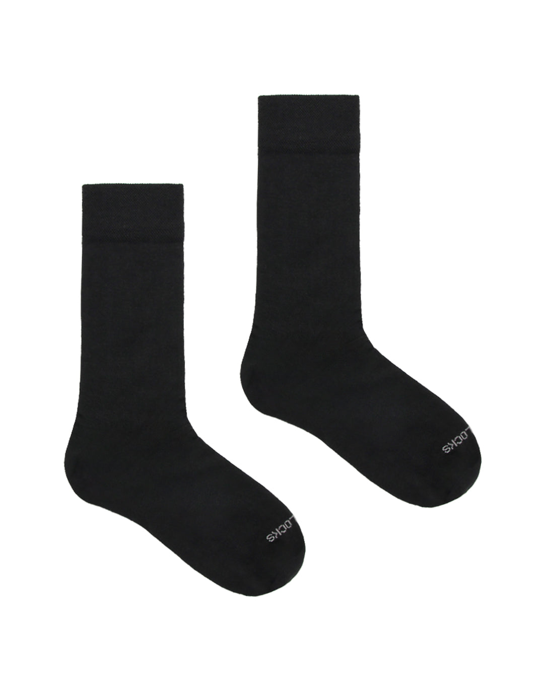 Plain black everyday crew socks 