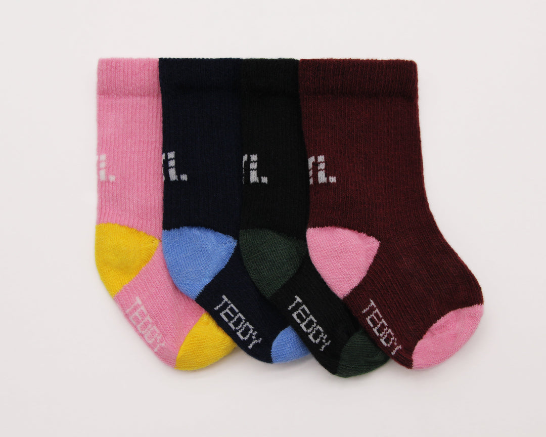 Multi colour pack of baby socks from Teddy Locks