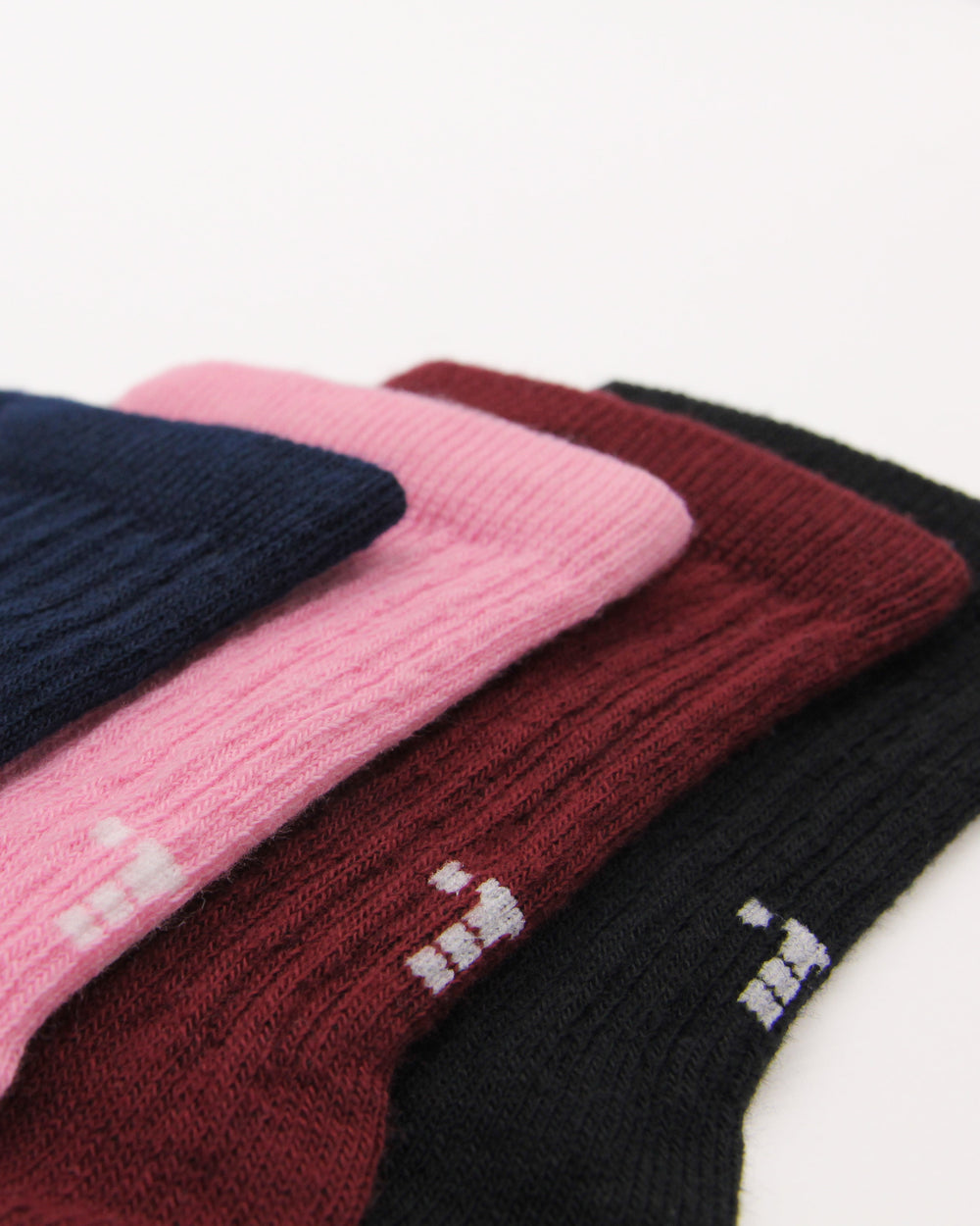 Close-up of children's ribbed crew socks
