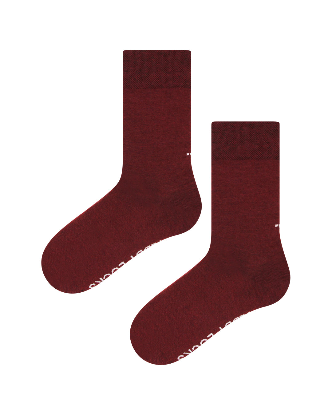 Burgundy everyday crew sock for men. Socks that don&