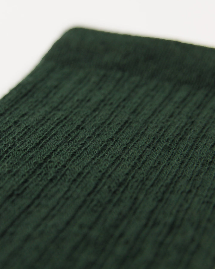 Evergreen ribbed crew sock. Socks that don&