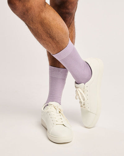 Seamless toe lilac purple everyday socks for men and women