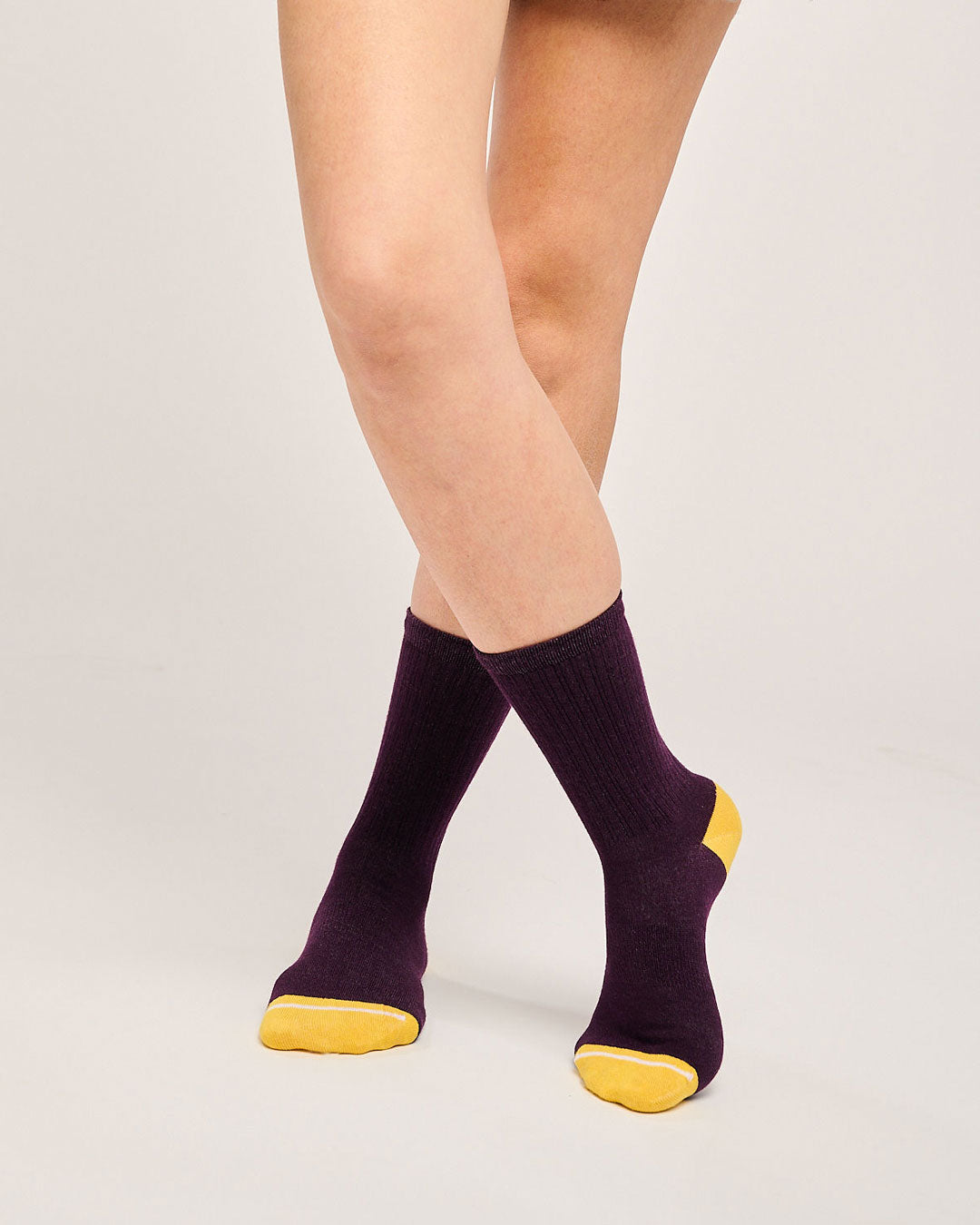 Sustainable welly boot socks. Seamless toe socks with arch support