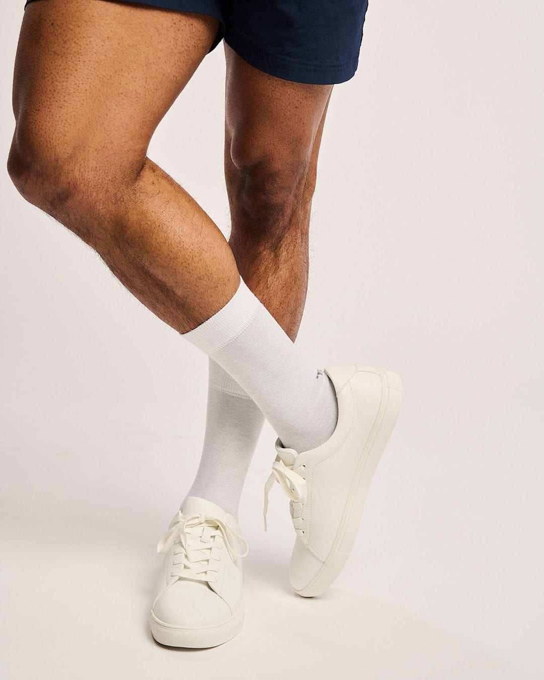 Seamless toe socks in white. Classic white luxury socks
