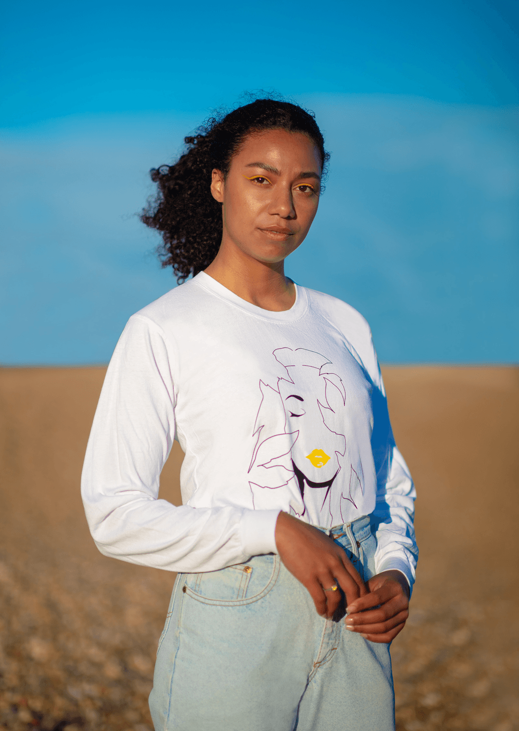 Nature tshirts. Recycled cotton long sleeve tshirt.