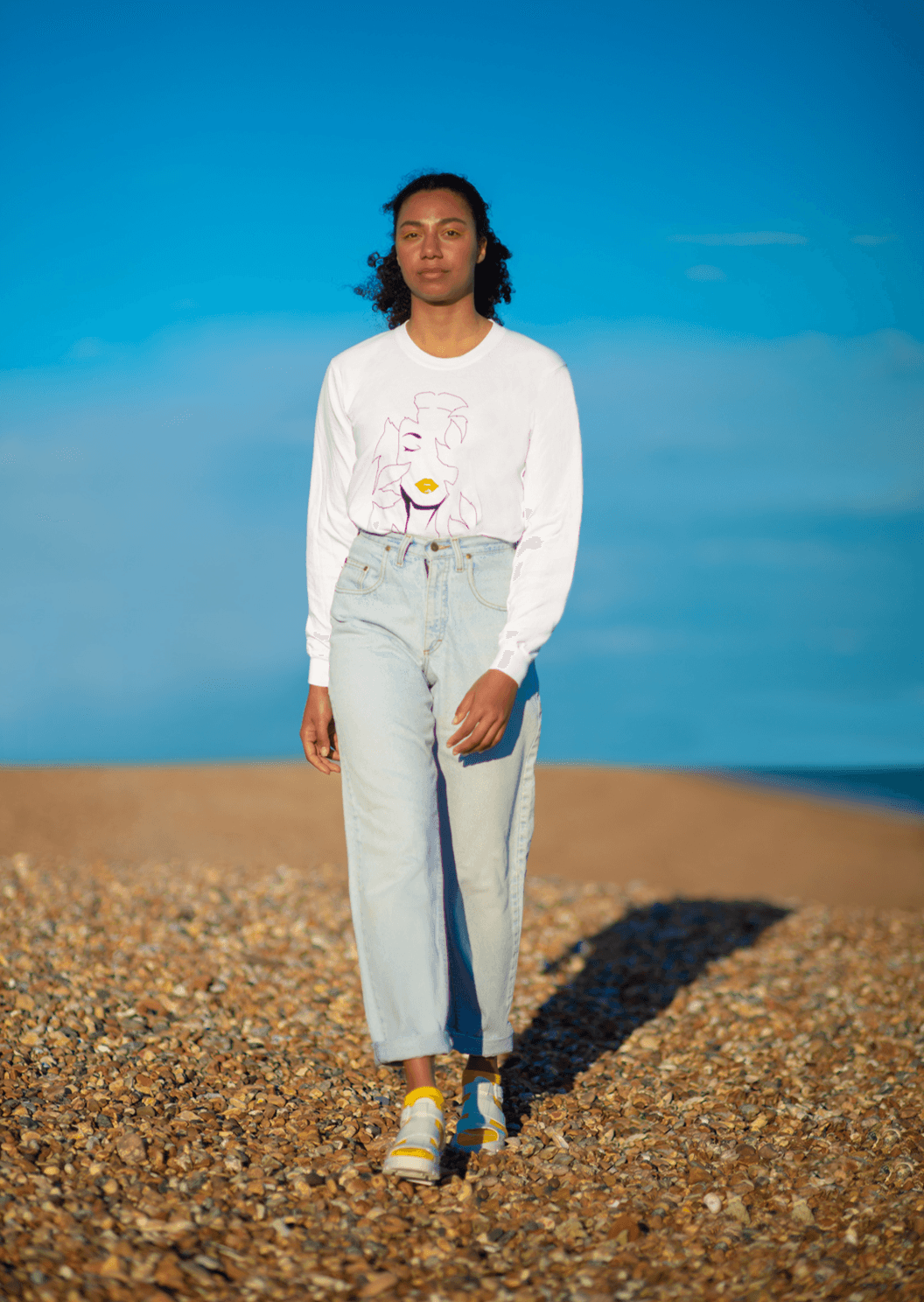 Long sleeve nature tshirt. Recycled cotton long sleeve tshirt