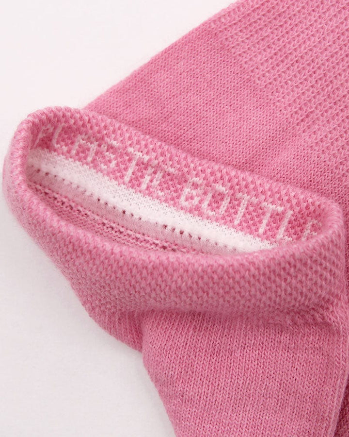 Ecofriendly pink trainer socks made from recycled plastic bottles