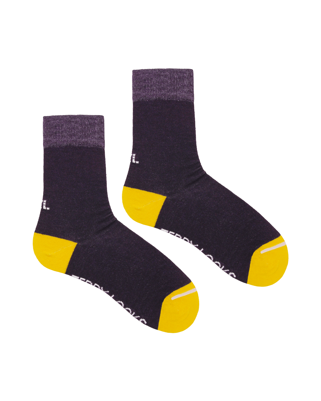 Dark Purple Everyday Crew Socks - Teddy Locks cockney rhyming slang for socks