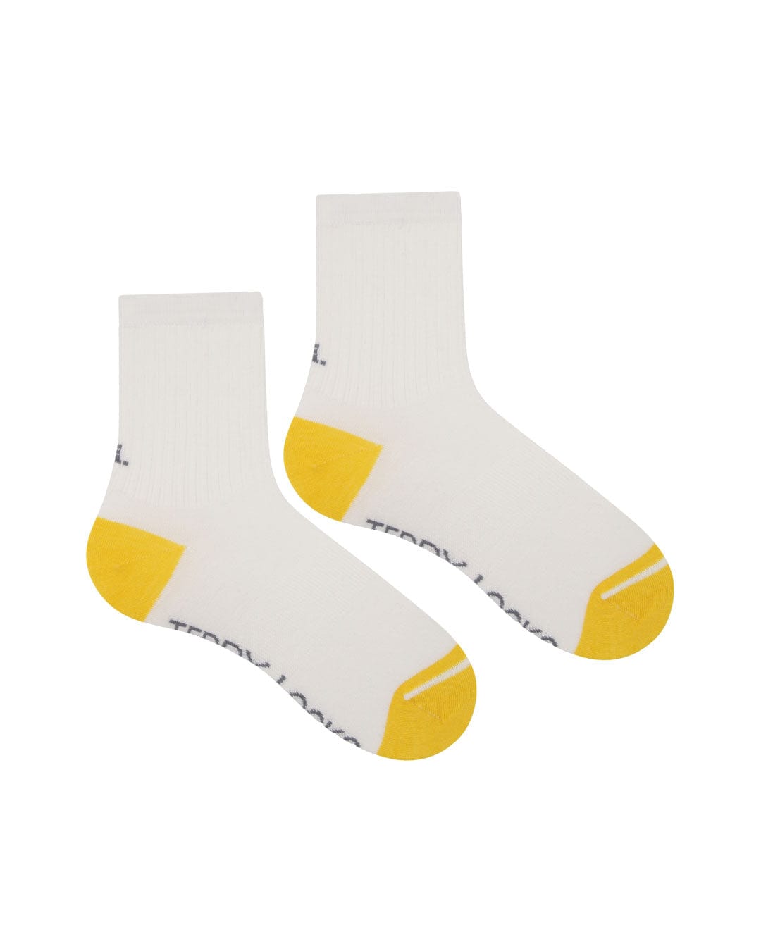 Ecofriendly white athletic crew socks. Mens sustainable ribbed crew socks.