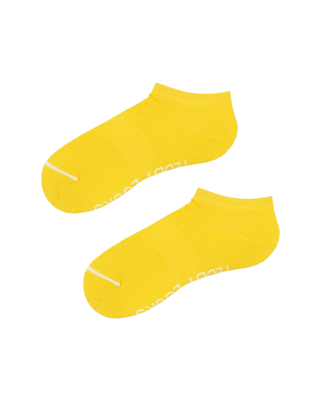 yellow low athletic socks made from recycled plastic bottles. Sustainable gift ideas